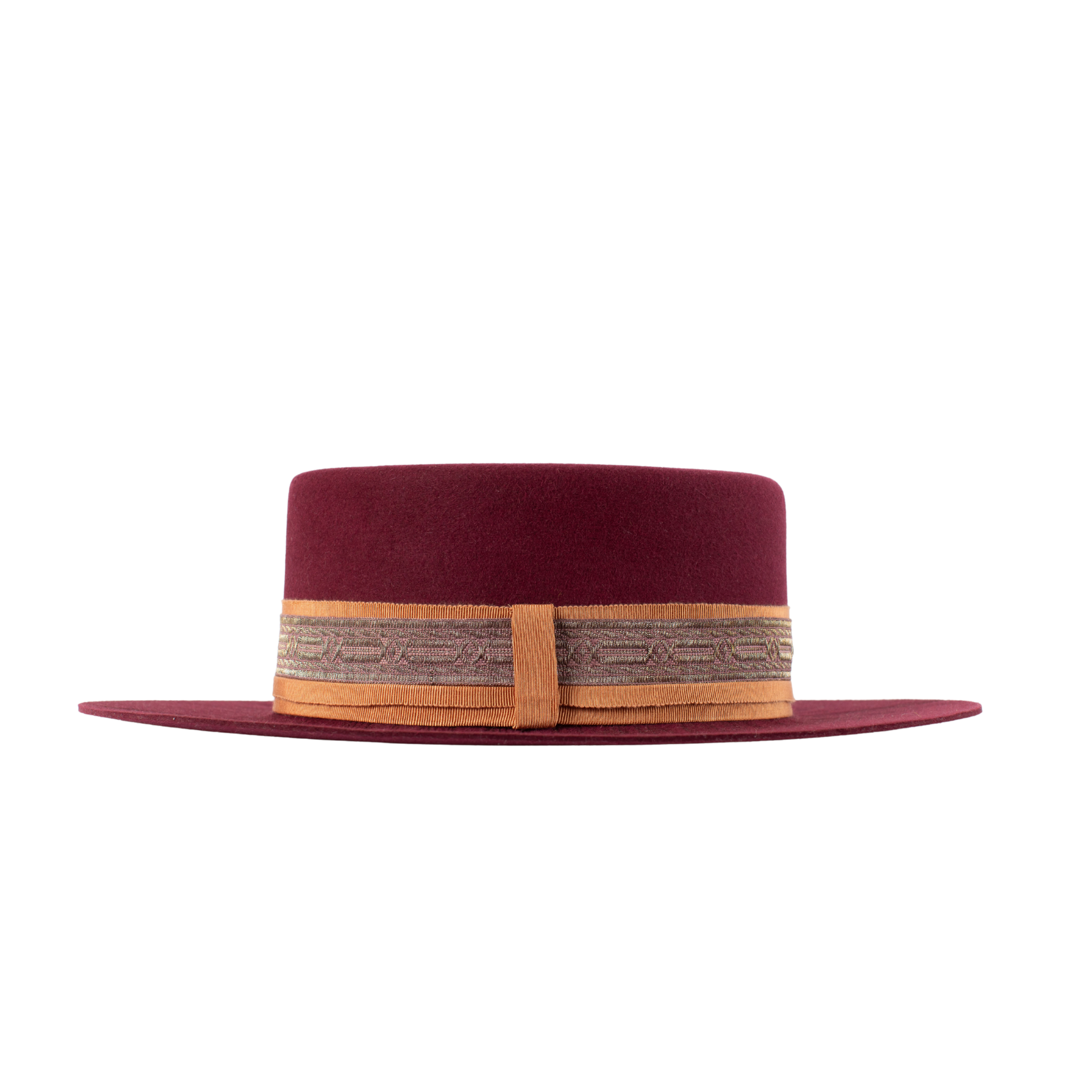 Sombrero ala plana grabado